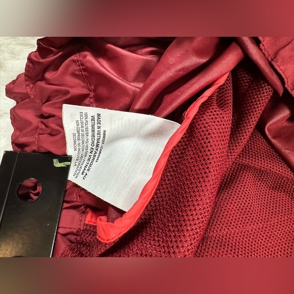 Women's Nike Jacket Heritage Windbreaker Medium color block orange red maroon - Picture 8 of 9